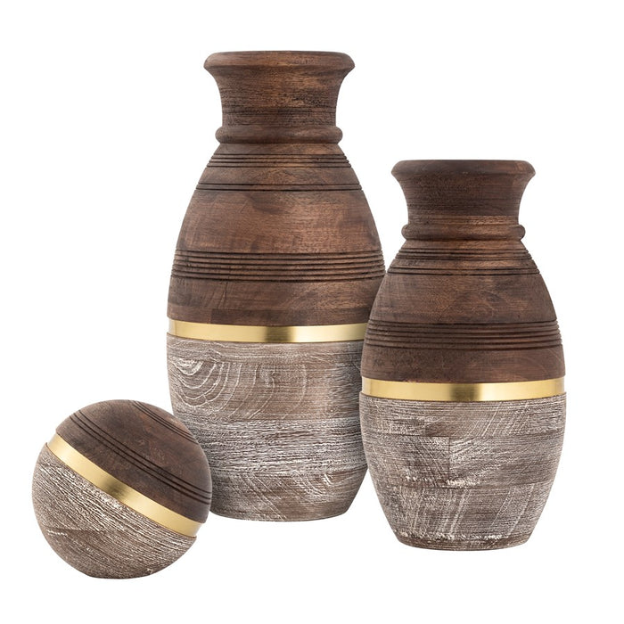 Atlas Lighting Dunn Large Vase, Walnut