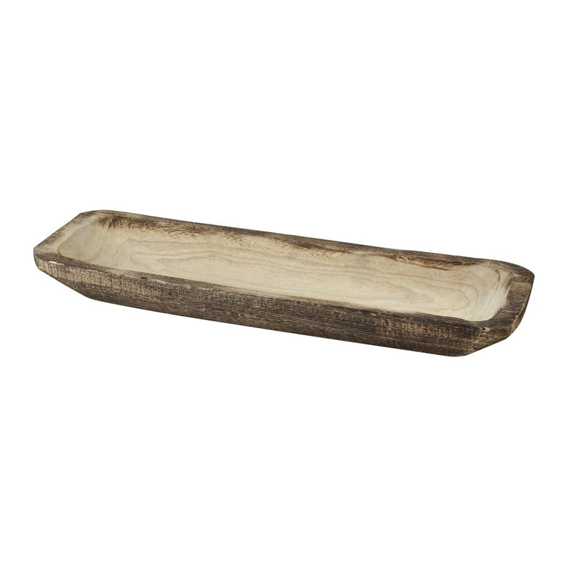 Atlas Lighting Eastwood Long Tray | Natural Wood Serving & Storage Tray | Coffee Table & Kitchen Organizer | 26.75 x 7.75 x 2.75 in | Model AC11278-01