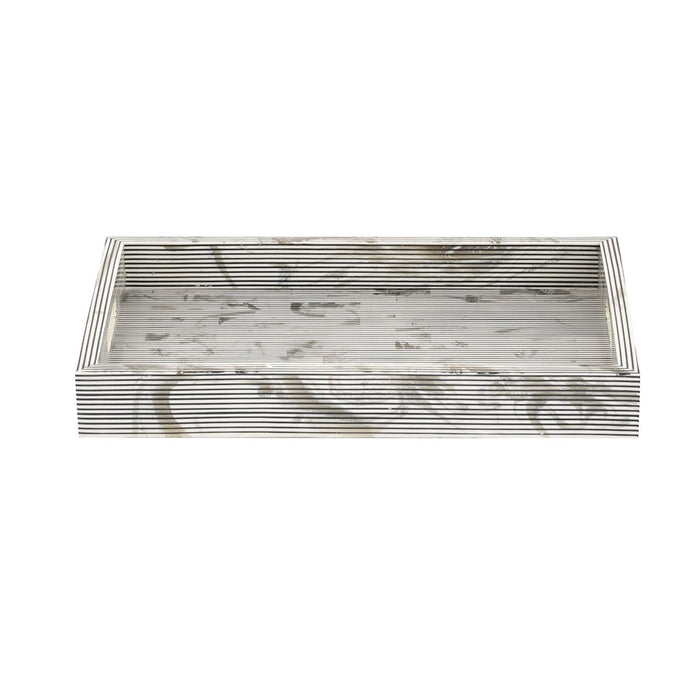 Atlas Lighting Eaton Etched Tray Set of 2, White