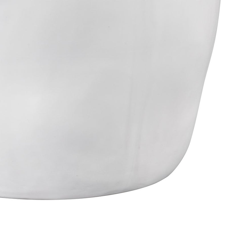 Atlas Lighting Elias Large Vase | White Satin Earthenware | Modern Sculpture & Flower Display | 10in W x 10in D x 20.5in H | Model AC11289-02