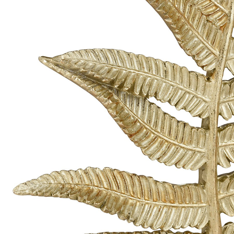 Atlas Lighting Fern Sculpture Set of 2 | Gold Resin with Marble Base | Living Room & Office Decor | 10 x 6 x 25 in | Model AC11310-01S