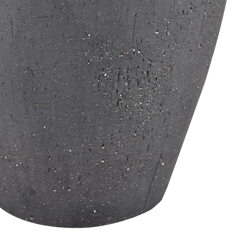 Atlas Lighting Ferraro Tall Vase | Modern Matte Black Earthenware | Living Room & Entryway Decor | 6 x 6 x 12.5 in | Model AC11312-01
