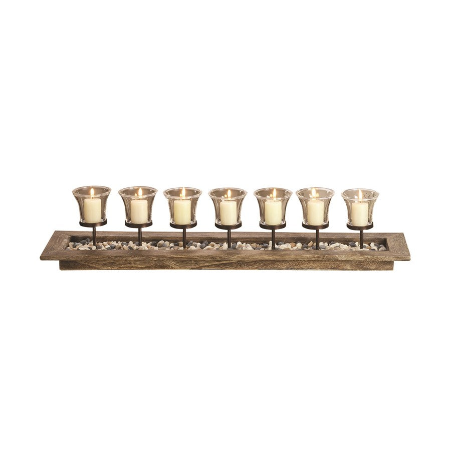Atlas Lighting Firenza Candleholder Centerpiece, Natural
