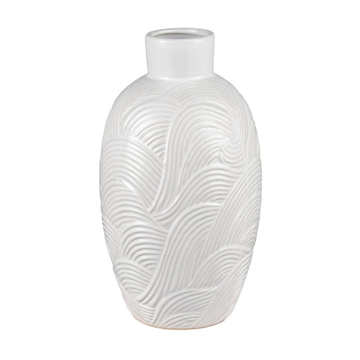 Atlas Lighting Flynn Small Vase, Gloss White