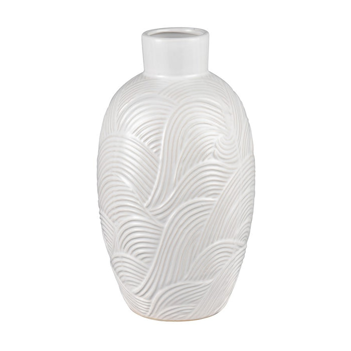 Atlas Lighting Flynn Small Vase, Gloss White