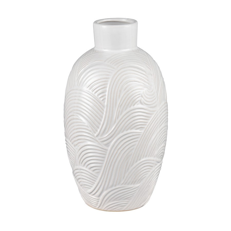 Atlas Lighting Flynn Small Vase, Gloss White