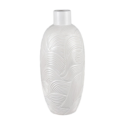 Atlas Lighting Flynn Large Vase, Gloss White