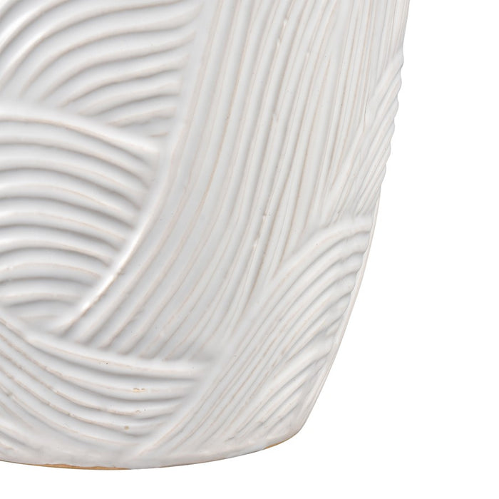 Atlas Lighting Flynn Large Vase, Gloss White