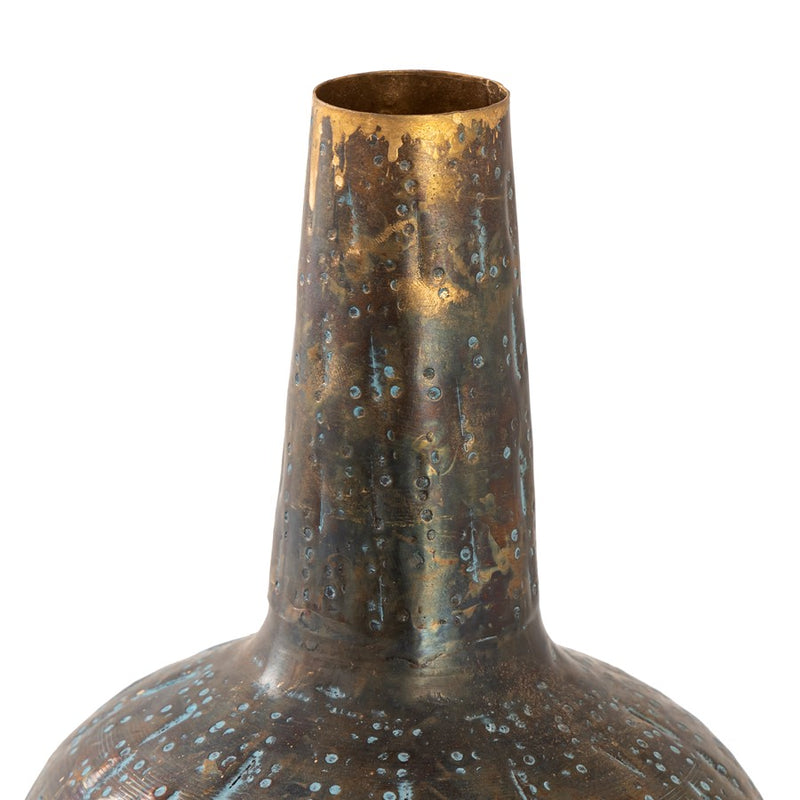 Atlas Lighting Fowler Large Vase, Patinated Brass