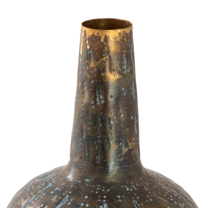 Atlas Lighting Fowler Large Vase, Patinated Brass