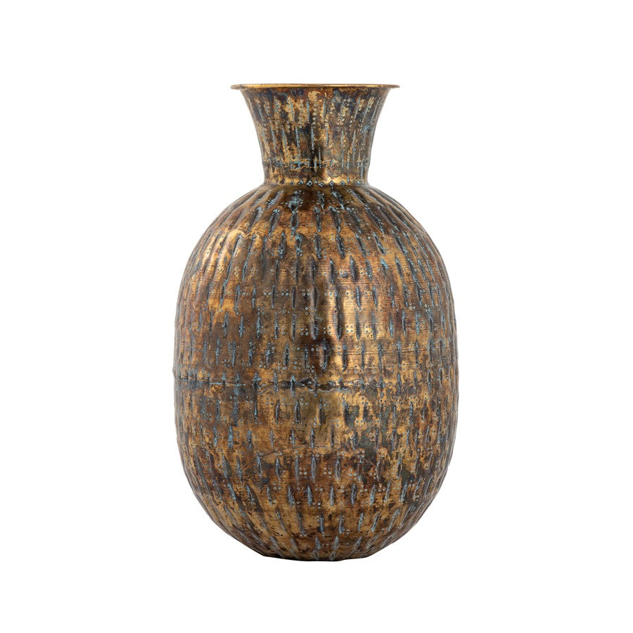 Atlas Lighting Fowler Vase, Round Patinated Brass