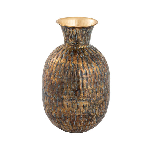 Atlas Lighting Fowler Vase, Round Patinated Brass