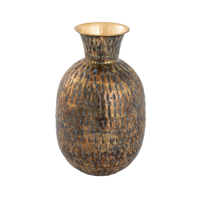 Atlas Lighting Fowler Vase, Round Patinated Brass