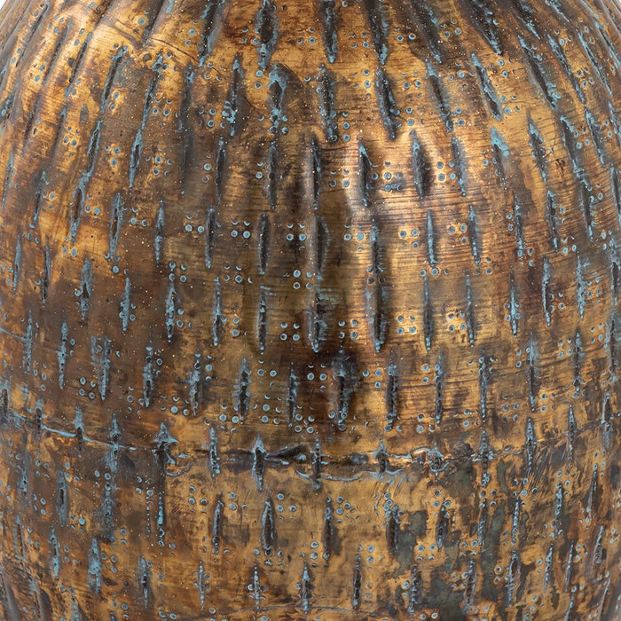 Atlas Lighting Fowler Vase, Round Patinated Brass