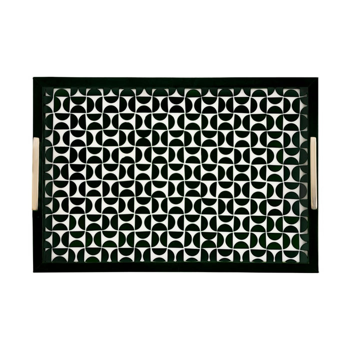 Atlas Lighting Futrelle Tray Set of 2, Dark Green