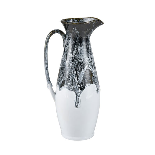 Atlas Lighting Gallemore Pitcher, Black/White Glazed