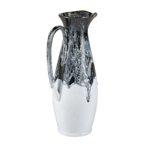 Atlas Lighting Gallemore Pitcher, Black/White Glazed