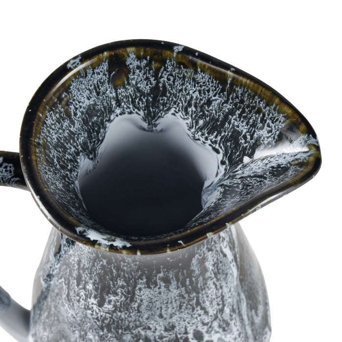 Atlas Lighting Gallemore Pitcher, Black/White Glazed