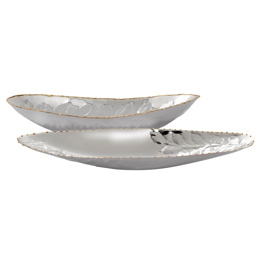 Atlas Lighting Garza Tray, Set of 2, Silver