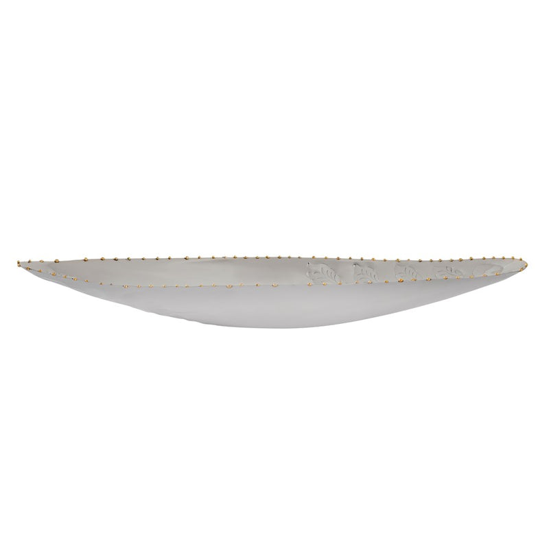 Atlas Lighting Garza Trays, Set of 2 | Silver & Gold Metal | Decorative Serving Trays for Coffee Table & Vanity | 18.5in W | Model AC11330-01S