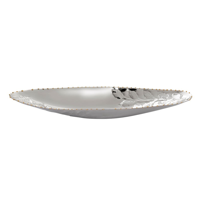 Atlas Lighting Garza Trays, Set of 2 | Silver & Gold Metal | Decorative Serving Trays for Coffee Table & Vanity | 18.5in W | Model AC11330-01S