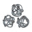 Atlas Lighting Glass Knot, Set of 3, Gray Gray