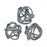 Atlas Lighting Glass Knot, Set of 3, Gray Gray