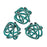 Atlas Lighting Glass Knot, Set of 3, Aqua Aqua