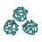 Atlas Lighting Glass Knot, Set of 3, Aqua Aqua