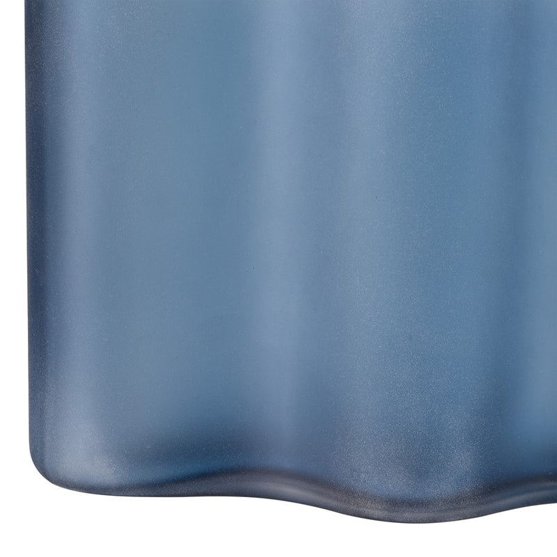 Atlas Lighting Glennon Small Vase | Modern Navy Matte Glass with Gloss Interior | Shelf & Table Decor | 9.5 x 5 x 6.75 in | Model AC11342-01