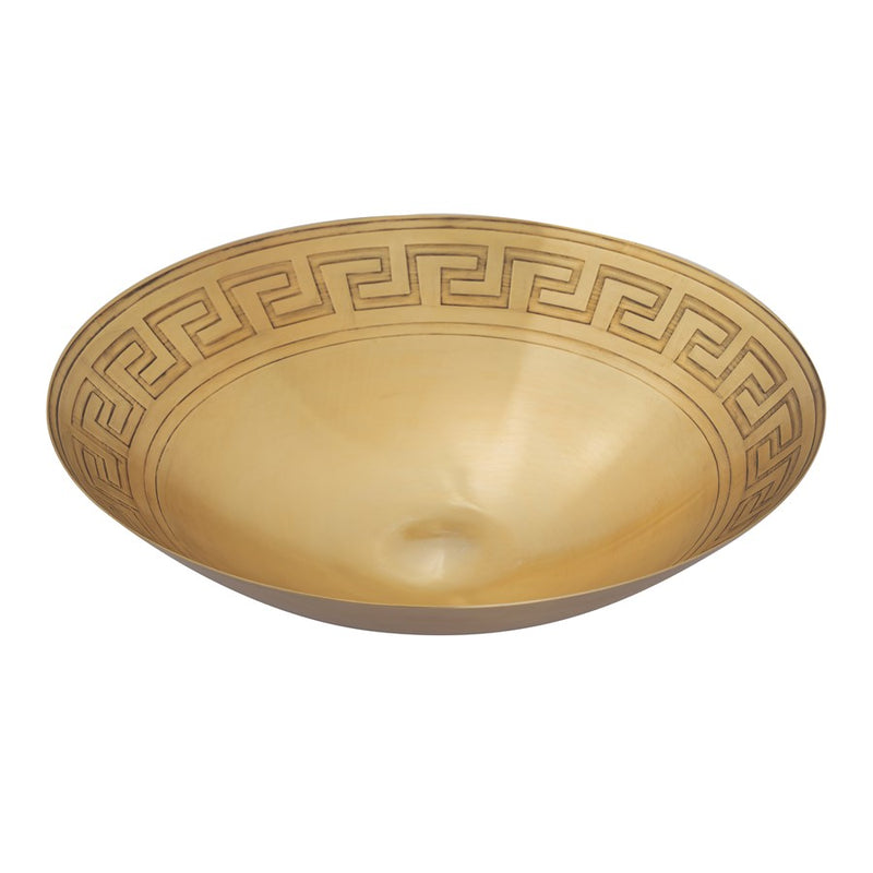 Atlas Lighting Greek Key Centerpiece Bowl, Brass