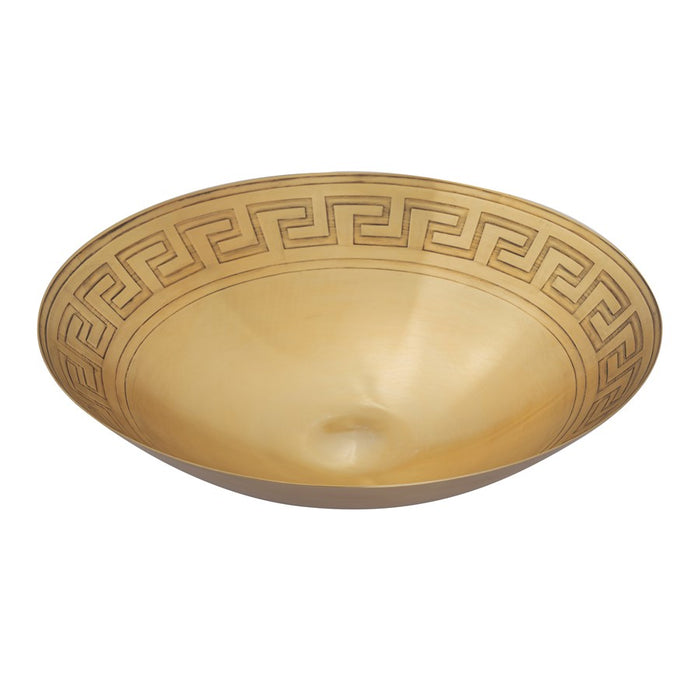 Atlas Lighting Greek Key Centerpiece Bowl, Brass