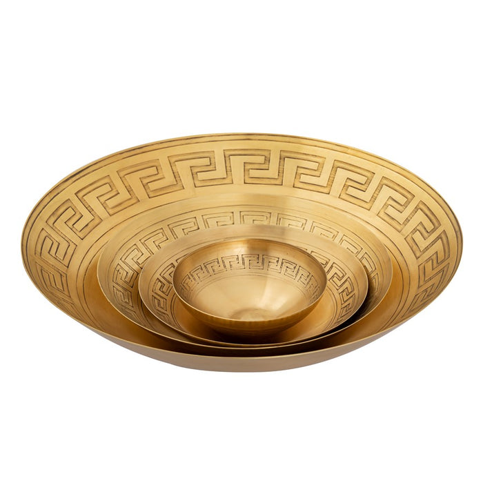 Atlas Lighting Greek Key Centerpiece Bowl, Brass