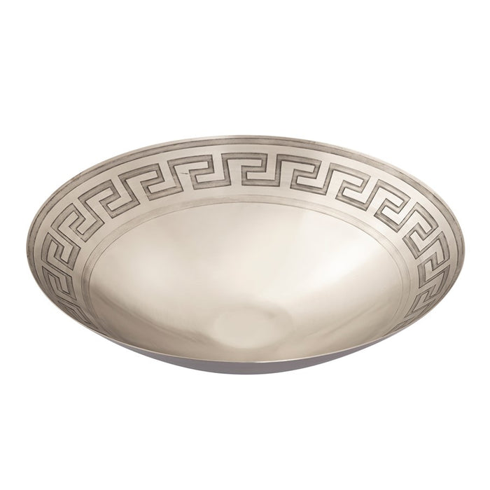 Atlas Lighting Greek Key Centerpiece Bowl, Nickel