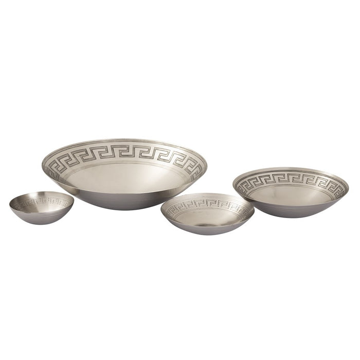 Atlas Lighting Greek Key Centerpiece Bowl, Nickel