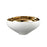Atlas Lighting Greer Bowl, Tall White/Gold Glazed