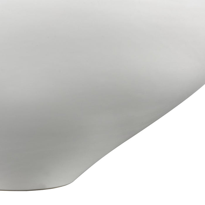 Atlas Lighting Greer Bowl, Tall White/Gold Glazed