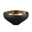 Atlas Lighting Greer Bowl, Tall Black/Gold Glazed
