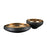 Atlas Lighting Greer Bowl, Tall Black/Gold Glazed