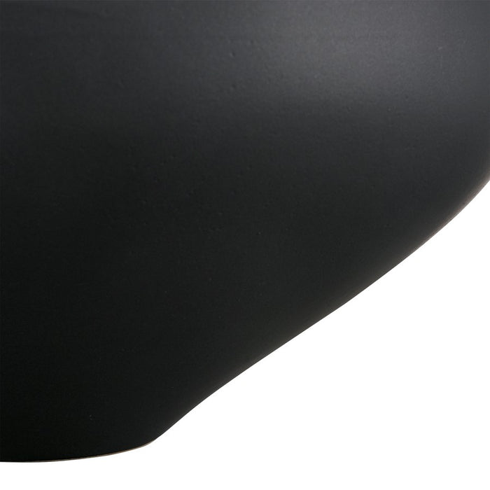Atlas Lighting Greer Bowl, Tall Black/Gold Glazed