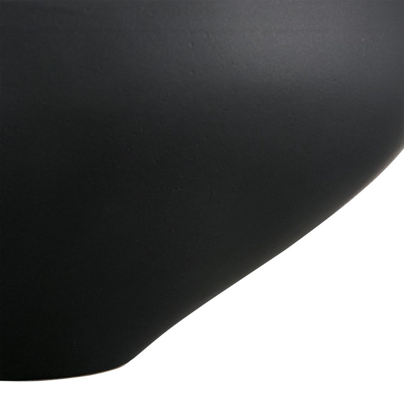 Atlas Lighting Greer Tall Bowl | Matte Black & Gold Glazed Earthenware | Living Room & Entryway Decor | 12 x 11 x 6 in | Model AC11350-03
