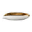 Atlas Lighting Greer Vessel, White/Gold Glazed