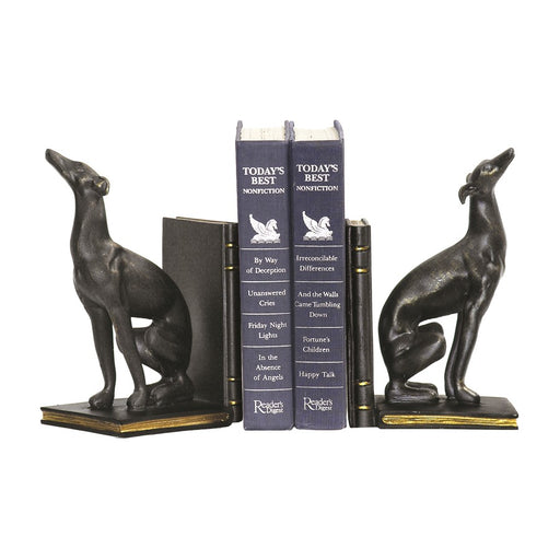 Atlas Lighting Greyhound Bookend/Set of 2, Black