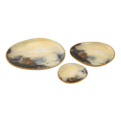 Atlas Lighting Haley Tray, Set of 3, Satin Brass