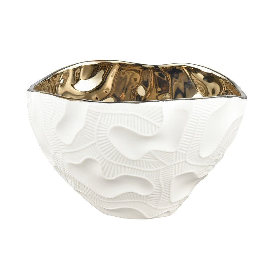 Atlas Lighting Halford Bowl, Gold White
