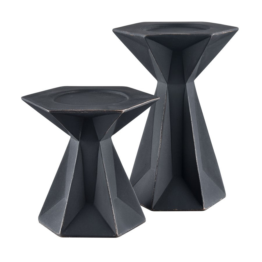 Atlas Lighting Harper Candleholder, Set of 2, Black