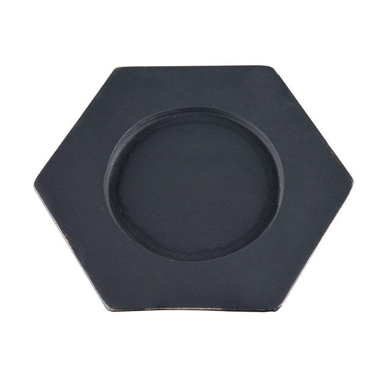 Atlas Lighting Harper Candleholder Set of 2 | Modern Black Composite | Living Room & Mantel Decor | 6 x 5 x 8 in | Model AC11370-01S