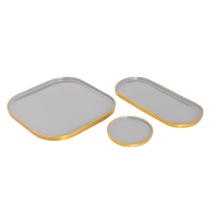 Atlas Lighting Harward Tray, Set of 3, Gray Enamel