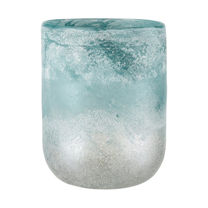 Atlas Lighting Haweswater Small Vase, Frosted Turquoise