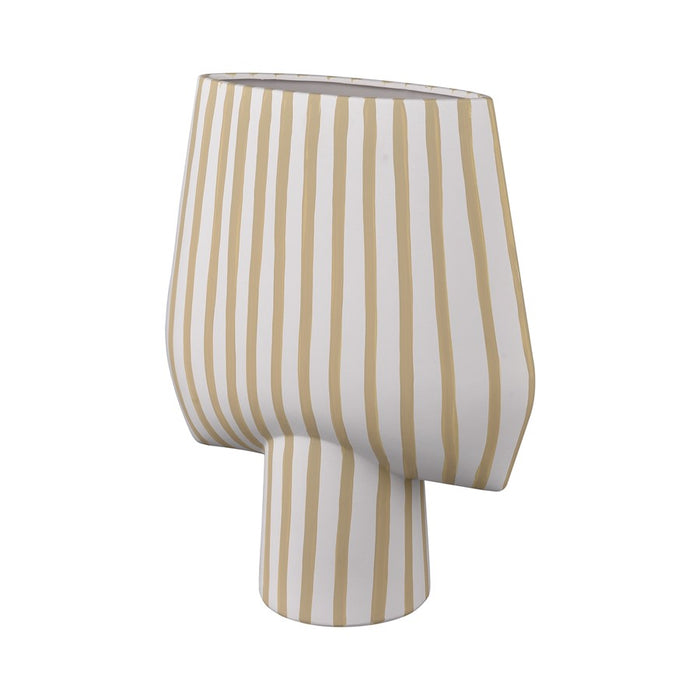 Atlas Lighting Hawking Striped Extra Large Vase, White